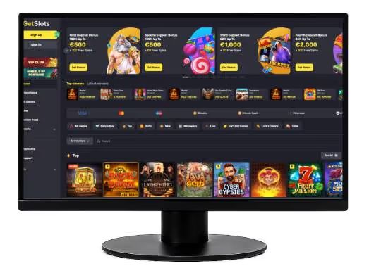 GetSlots Casino screenshot desktop