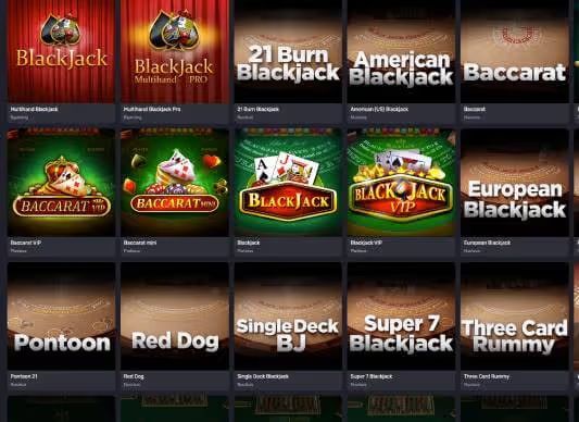 GetSlots Casino table games screenshot