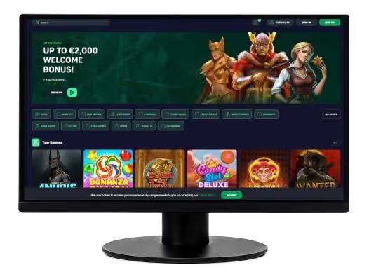 Screenshot of GreenSpin.bet on desktop