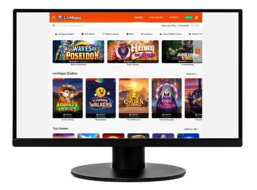 Leovegas Casino screenshot desktop
