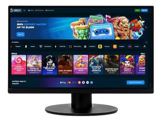 Luckiest Casino desktop screenshot