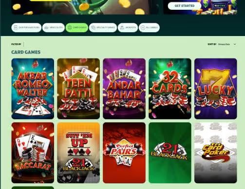 Mega Medusa Casino card games screenshot