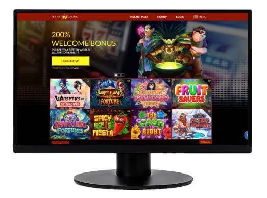 Planet7 Casino screenshot desktop