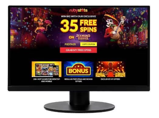 Ruby Slots Casino screenshot desktop