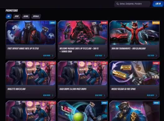 Winrolla Casino promotions screenshot