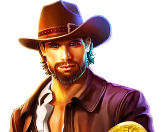 Stylized portrait of a man in a cowboy hat