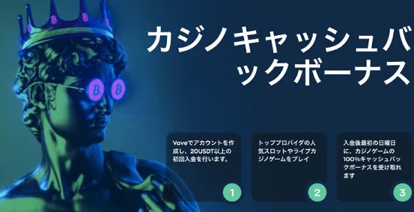 vave wolcome cash back 3