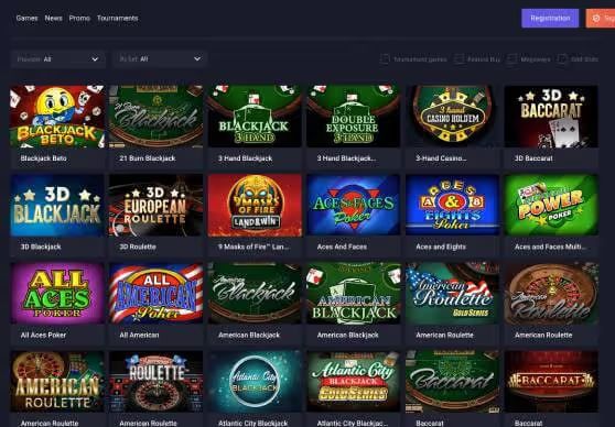 Jozz Casino table games screenshot