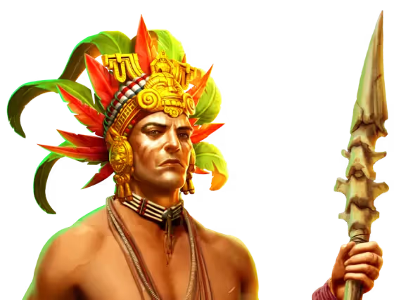 Tribal warrior with spear