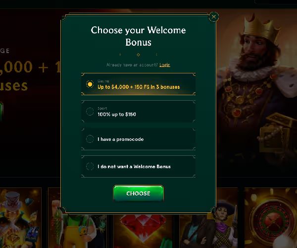 casinia casino login