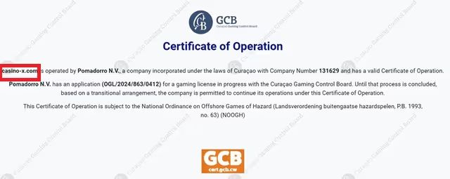 casino x lisence