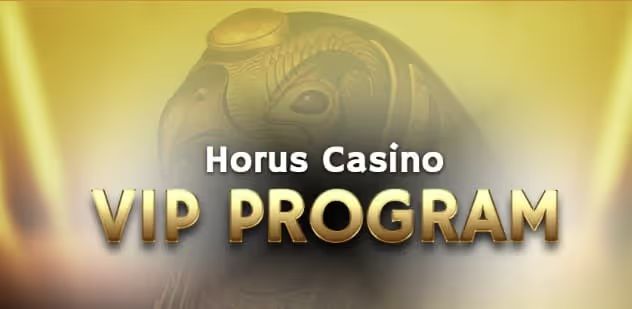 Horus Casino VIP Program featuring an image of the Egyptian god Horus