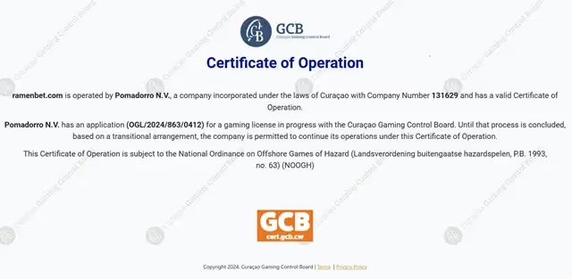 ramenbet lisence new