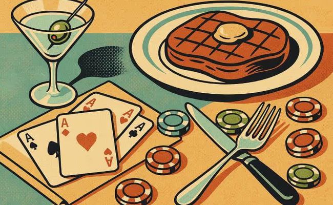 an illustration of casino dining