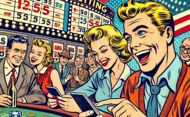 illustration showing predictive betting on mobile