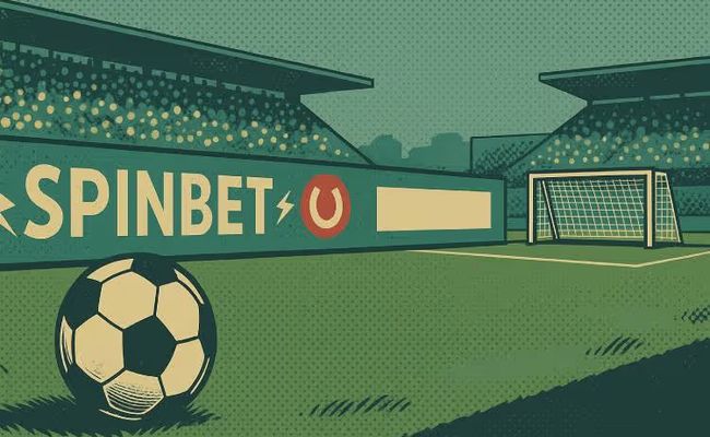 Retro pop art illustration of a Premier League football stadium with dimming LED advertising boards displaying fading gambling logos.