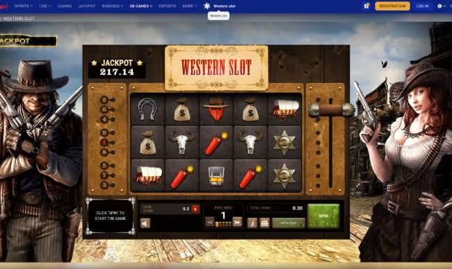 SapphireBet Casino western slot screenshot