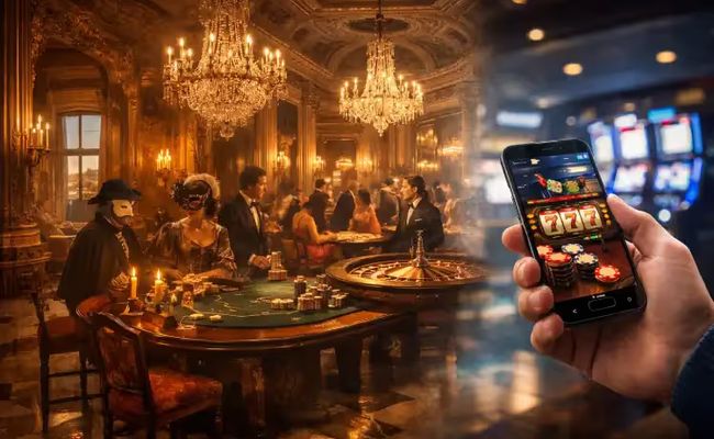 The oldest casinos in the world shown from early Venetian gambling halls to modern mobile casino gaming