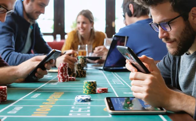 Rhode Island Senate chamber with lawmakers voting on the sports betting bill to end the state's betting monopoly in 2025.