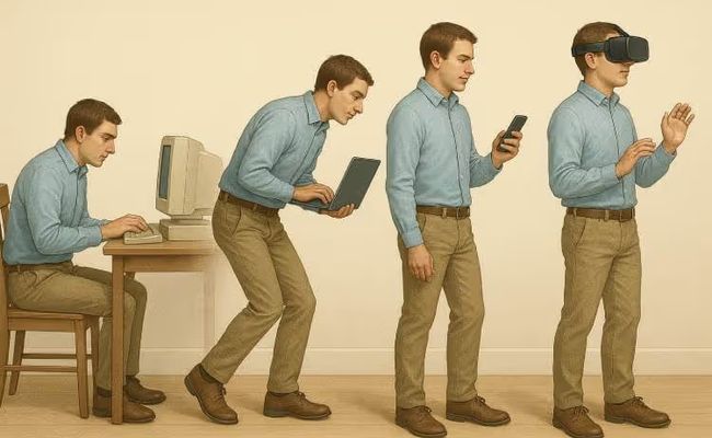 Realistic illustration showing the evolution of instant play casinos.