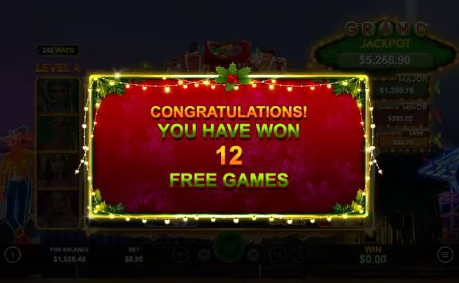Epic Holiday Party Slot Free Spins Screenshot