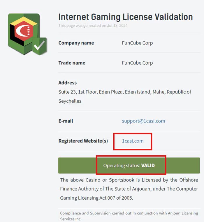 いちかじ　ライセンス