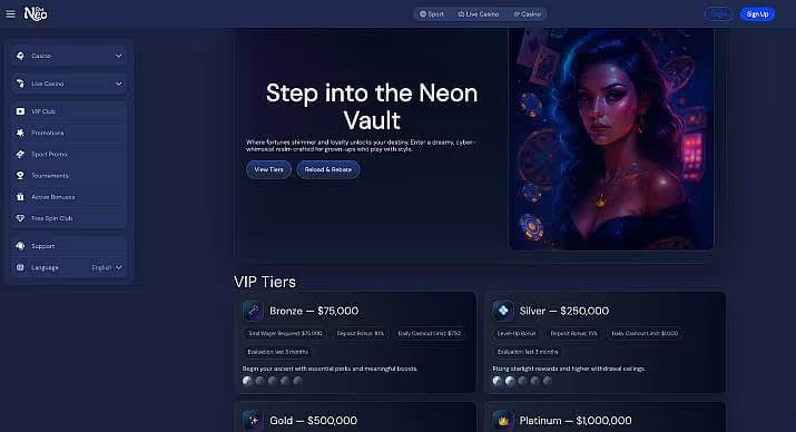 SlotNeo Casino VIP screenshot