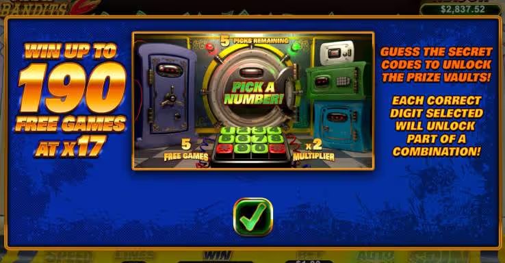 Cash Bandits 2 Bonus Feature