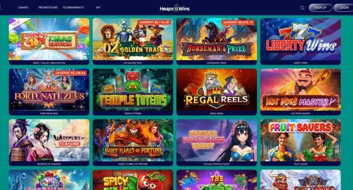 Heaps O Wins Casino online pokies screenshot