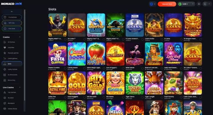 MonacoJack Casino online pokies screenshot