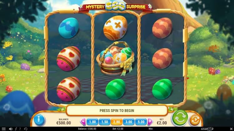 screenshot of mystery egg suprise easter slot