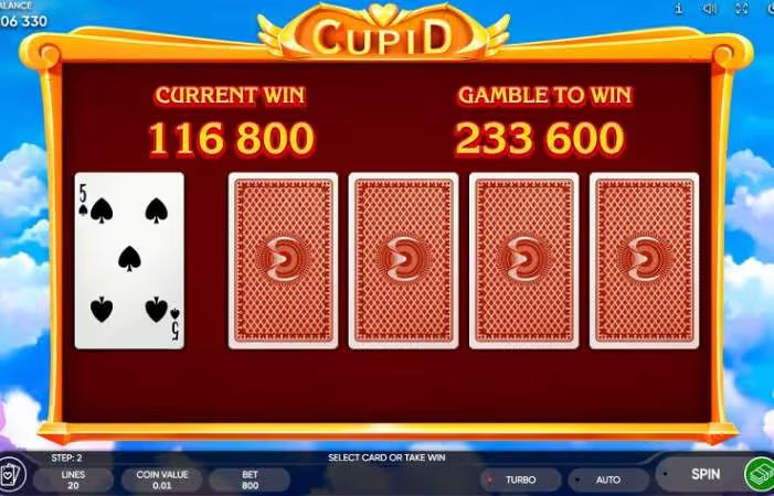 Cupid Slot Gamble Feature Screenshot