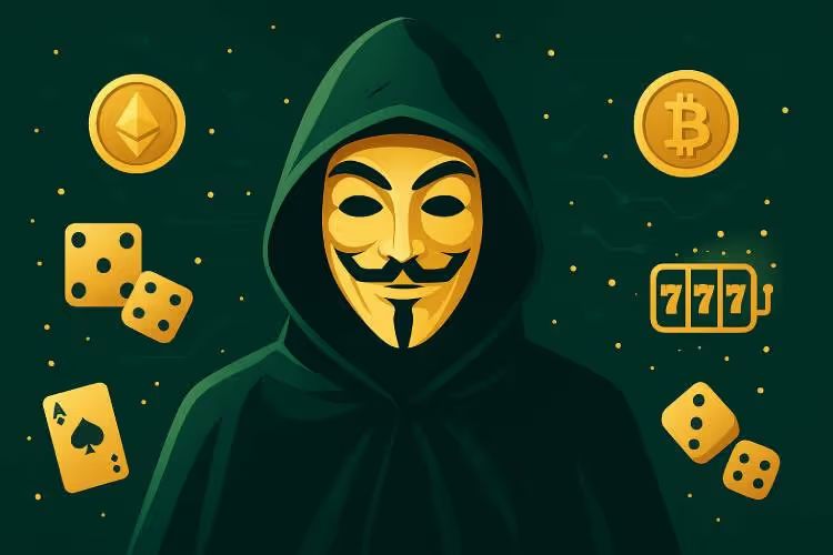 Image with elements representing anonymous casino