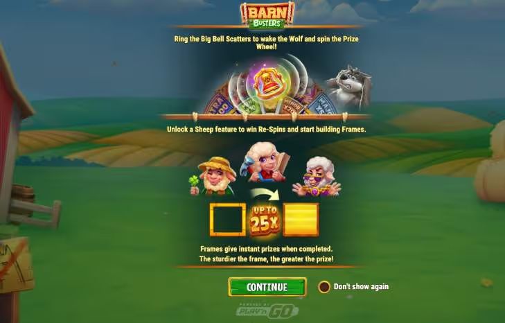 Barn Busters Slot Game Homescreen