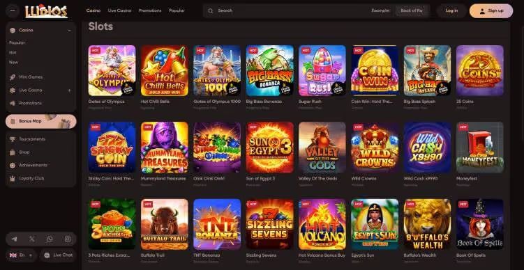 Ludios Casino online slots screenshot