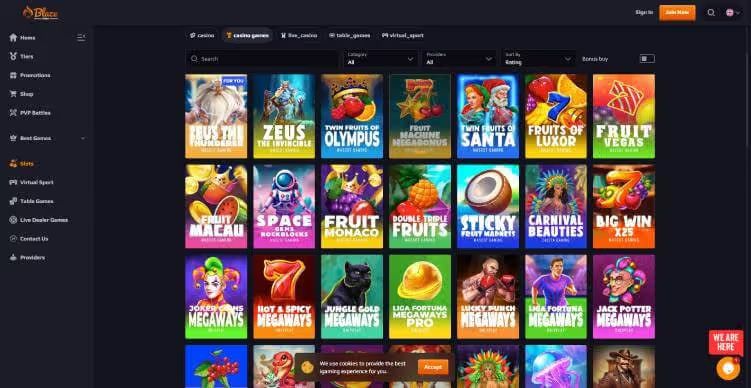 Blaze Spins Casino online pokies screenshot