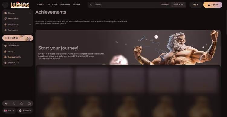 Ludios Casino achievements screenshot