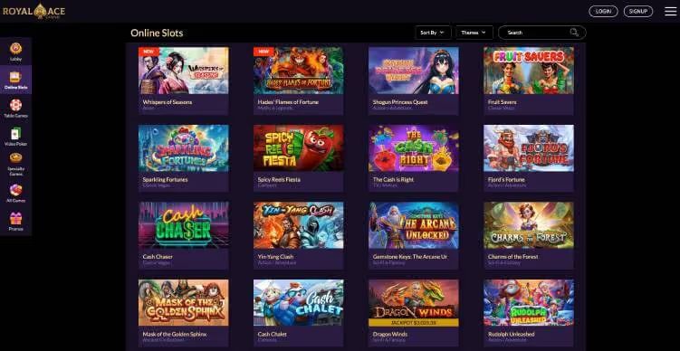 Royal Ace Casino online slots screenshot