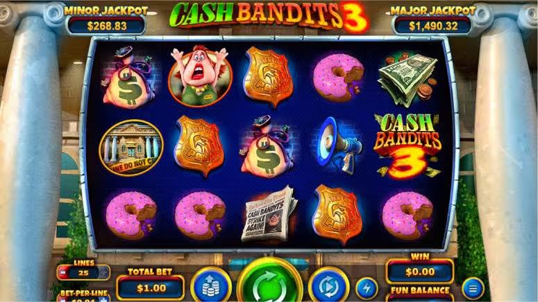 Cash Bandits 3 Slot Game Symbols