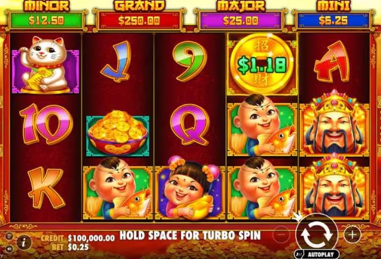 Caishen's Cash Pokies Game Free Demo Background