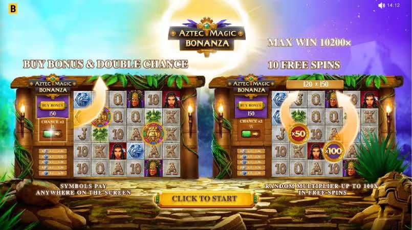 Aztec Magic Bonanza Slot Homescreen Background