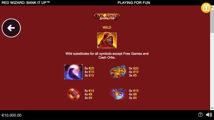 Red Wizard Bank it Up Slot Game Rules Screenshot