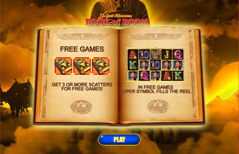 Book of Doom Slot Game homepage