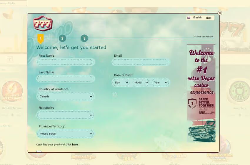 777 casino new player login