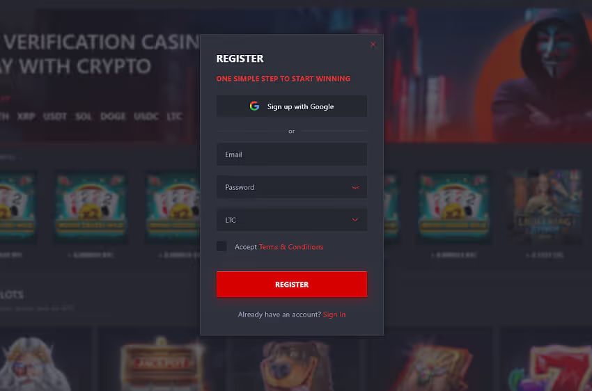 anonymous casino new player login