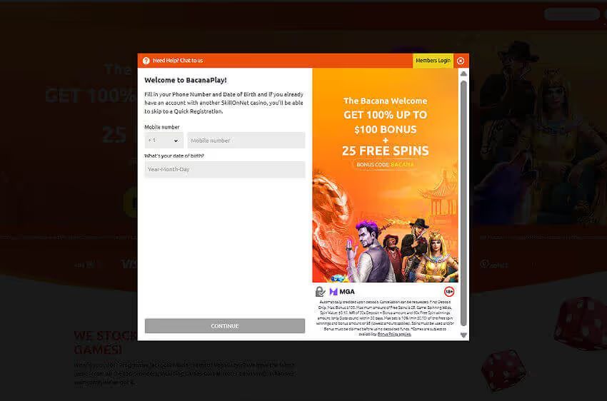 bacana play casino new player login