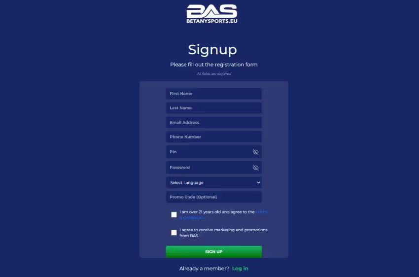 BAS.eu casino login