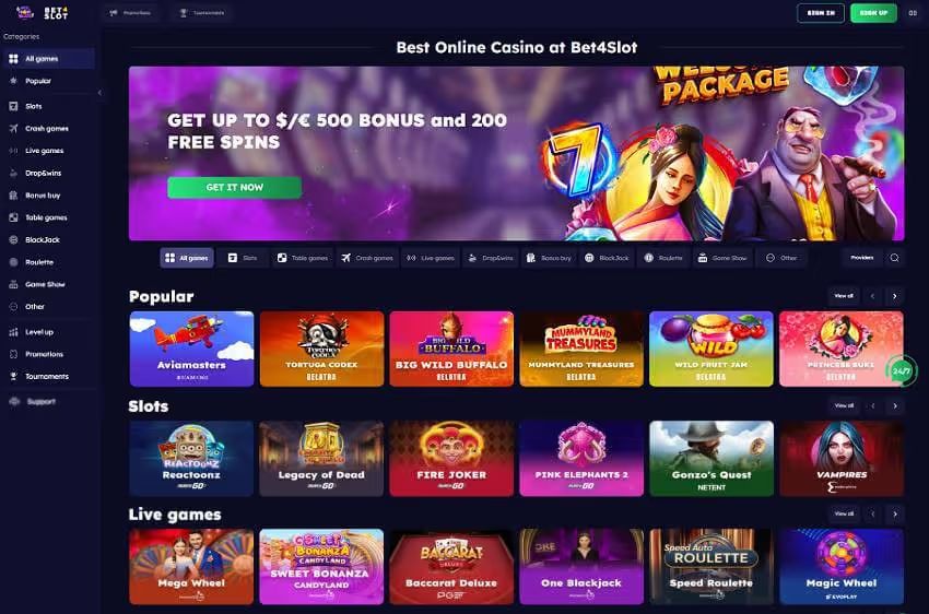 bet4slot casino welcome bonus