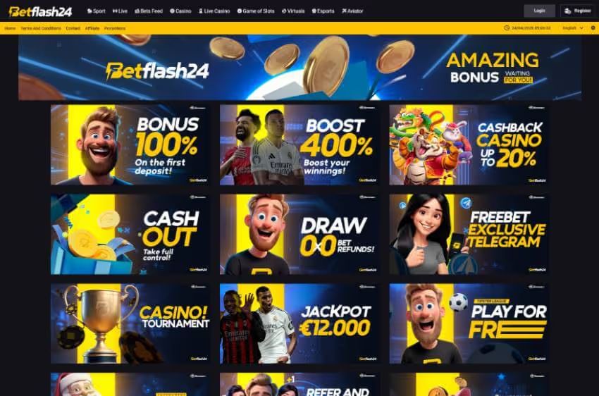 betflash24 casino welcome bonus