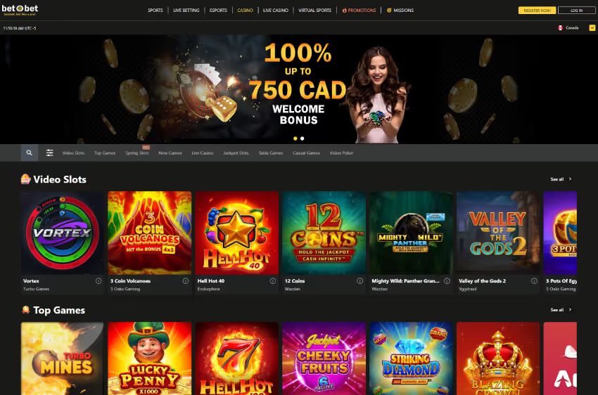 betObet casino welcome bonus